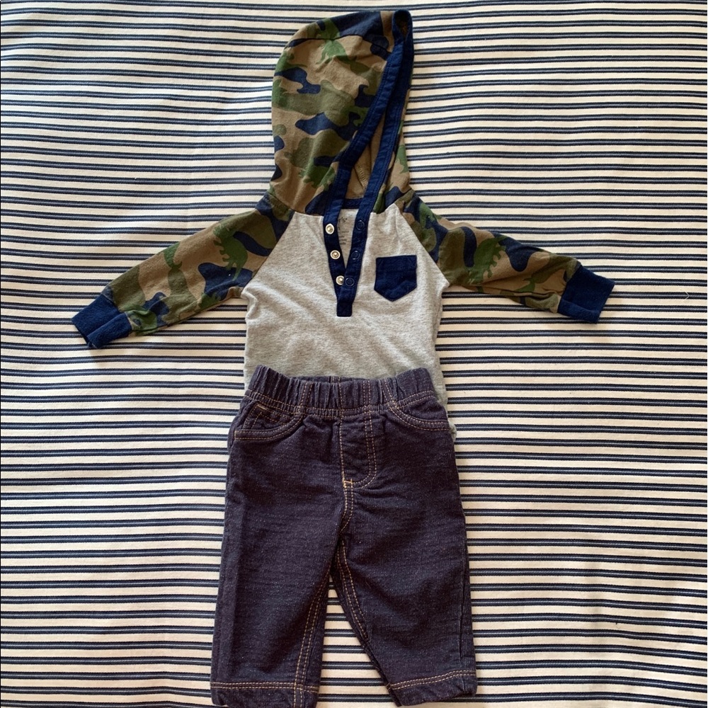 Carter’s Camo Hoodie and Jean Outfit